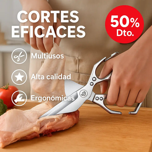 FoodPro™ – Tijeras que hacen fácil despresar carne, cerdo, pescado y más este