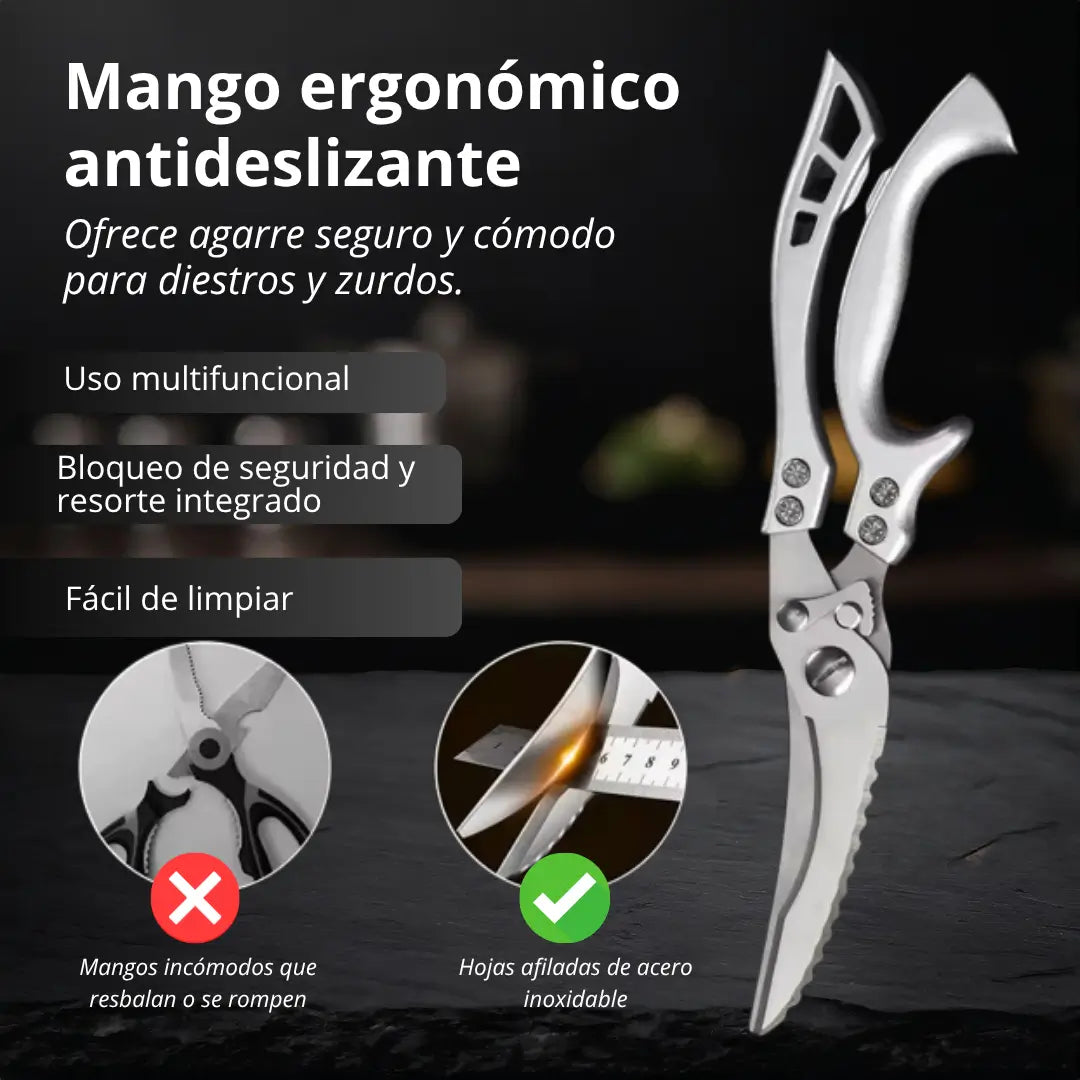 FoodPro™ – Tijeras que hacen fácil despresar carne, cerdo, pescado y más este