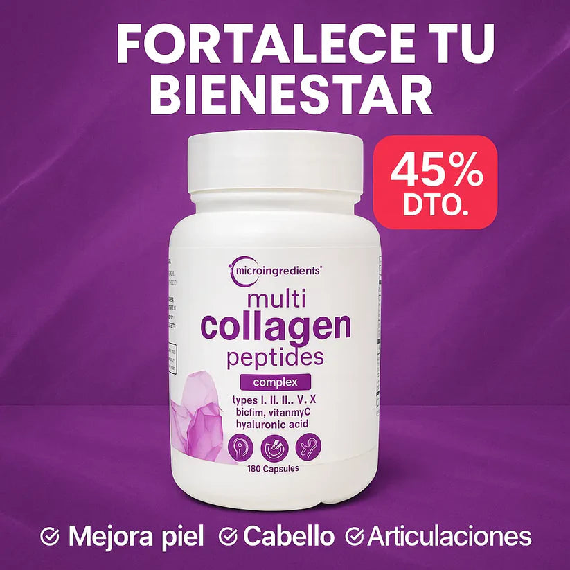 Multi colageno que transforma piel cabello, uñas y articulaciones en días x60 CAP