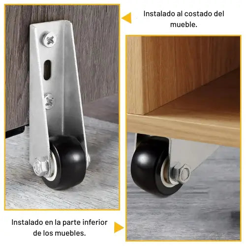 SlidePro™ – ¡PROMO 2x1! Paga 2 y Lleva 4 Ruedas de Perfil Bajo para Muebles