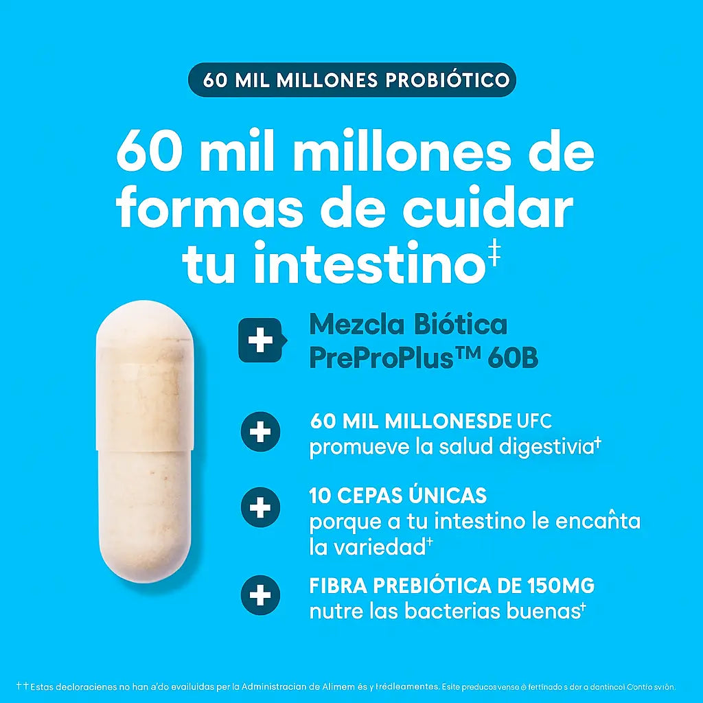 BioBalance™ – 60 mil millones de UFC para digestión ligera y bienestar adios hinchazón