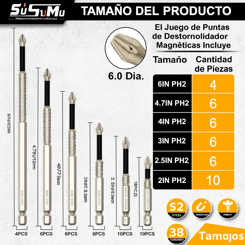 TorqueMax™ Atornilla firme y sin resbalones | COMPRA 4 LLEVA 6