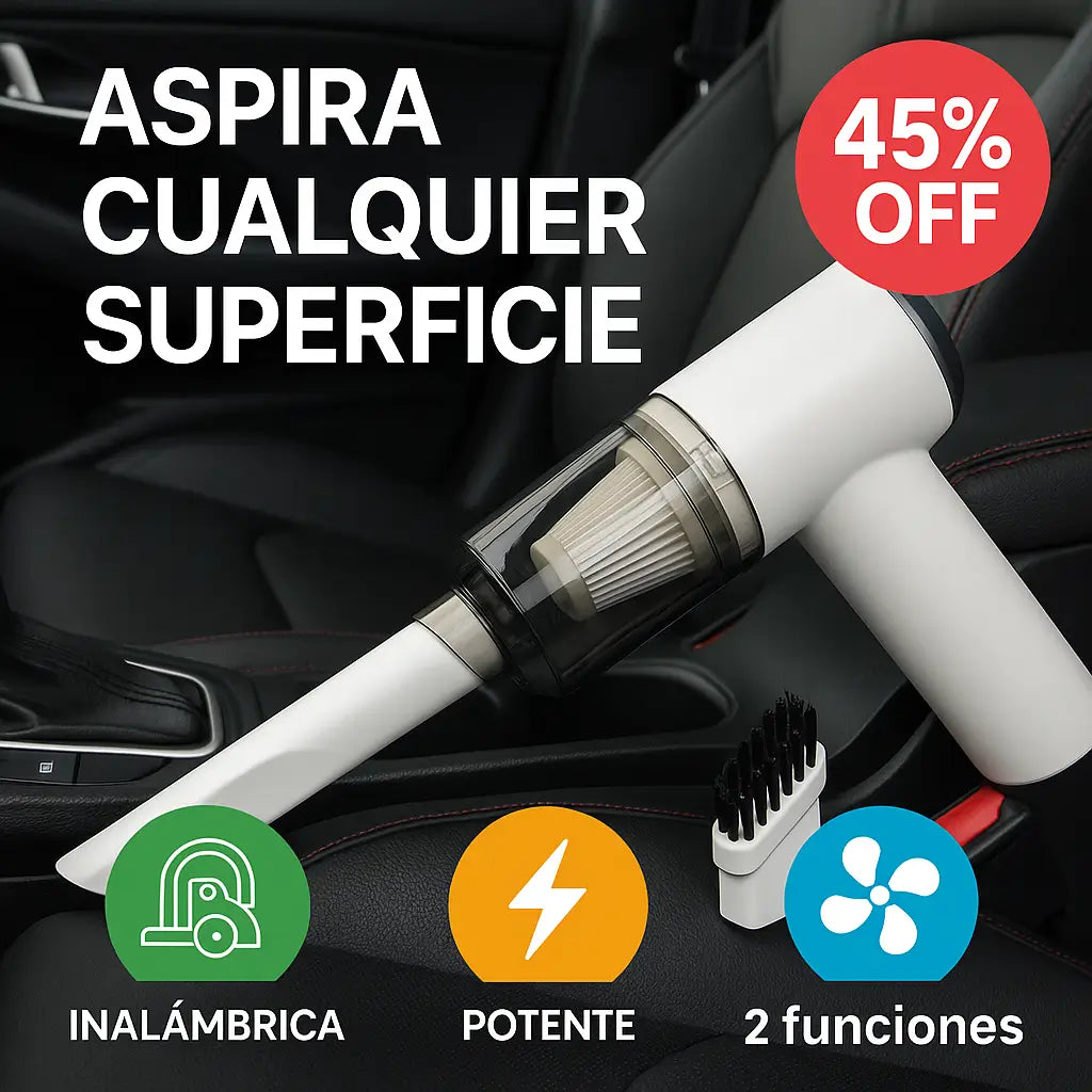 CleanPro™ – Aspiradora 3 en 1 Portátil con Succión Turbo
