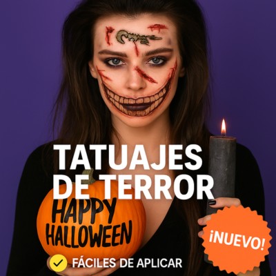 SonriTerror™ – Tatuaje de Sonrisa Espeluznante pak de 10