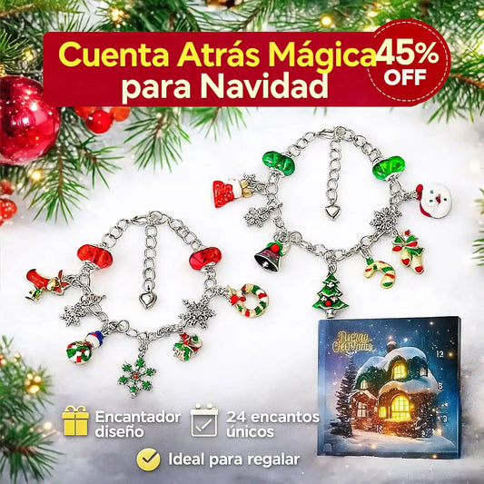 La Cuenta Regresiva MÁS divertida para Navidad: 2 Pulseras, 24 Charms y 24 Días para Vivir la navidad.